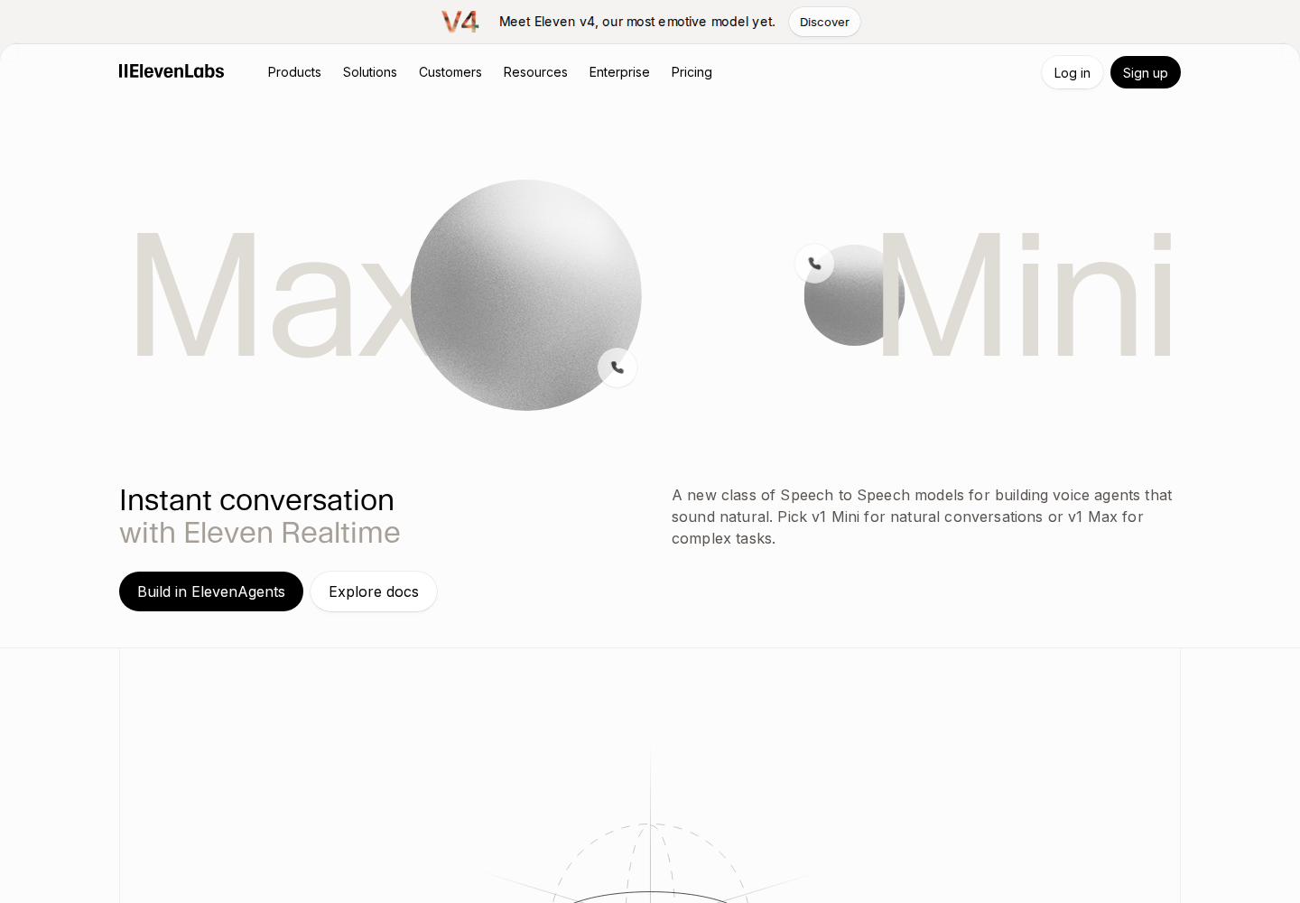 Screenshot of Eleven Realtime official website