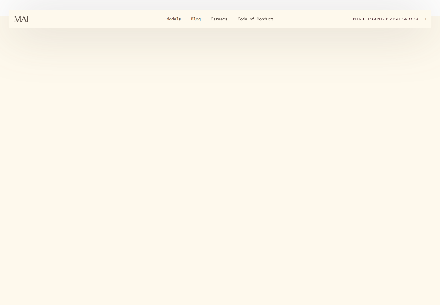 Screenshot of MAI-Code-1.1-Flash official website